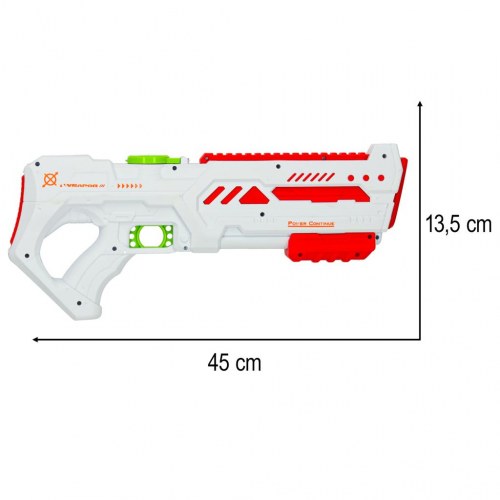 Elektrisk vandpistol – automatisk vandgevær til børn, hvid (45 cm)