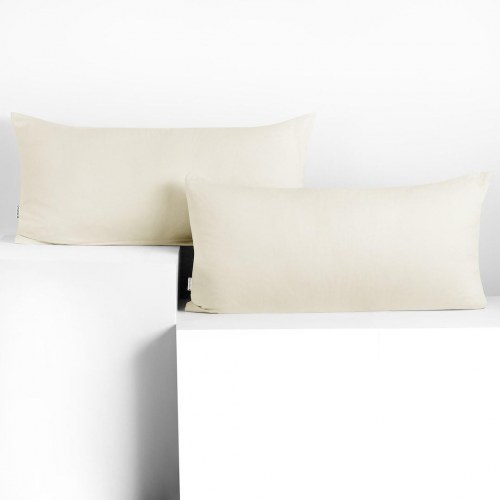 RESTILO Amber pudebetræk 40×120 cm - lys beige jersey, glat, klassisk, lynlås (sæt á 2)