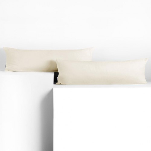 RESTILO Amber pudebetræk 40x200 - lys beige jersey med lynlås (sæt af 2)