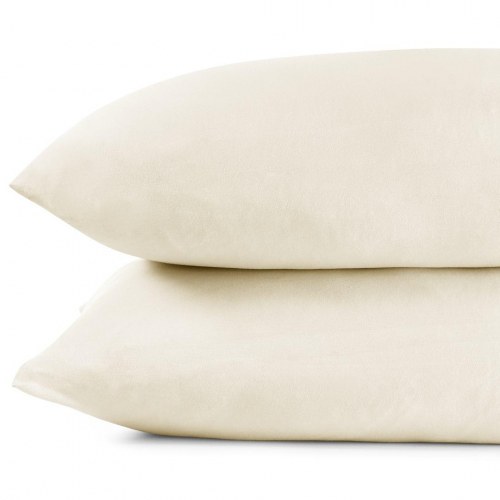 RESTILO Amber pudebetræk 40x200 - lys beige jersey med lynlås (sæt af 2)