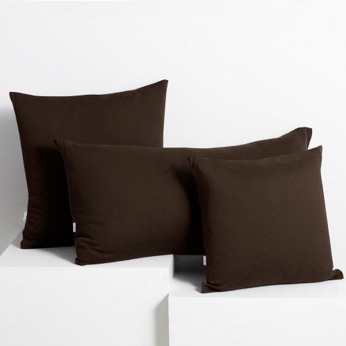 DecoKing Amber pudebetræk i jersey - mørkebrun 40×120 (2 stk)