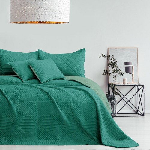 AmeliaHome SOFTA sengetæppe 240×260 cm - grøn mikrofiber
