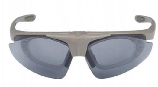 WOSPORT 6055T skydebriller i tan - 3 udskiftelige visirer, rem