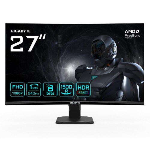 Gigabyte GS27FC2 27" FHD buet gaming-skærm – 240 Hz, 1 ms, HDR, HDMI 2.0/DP 1.4