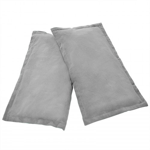 Dobbelt hængekøje i TC-stof – grå, 210 × 150 cm med puder og træspredere