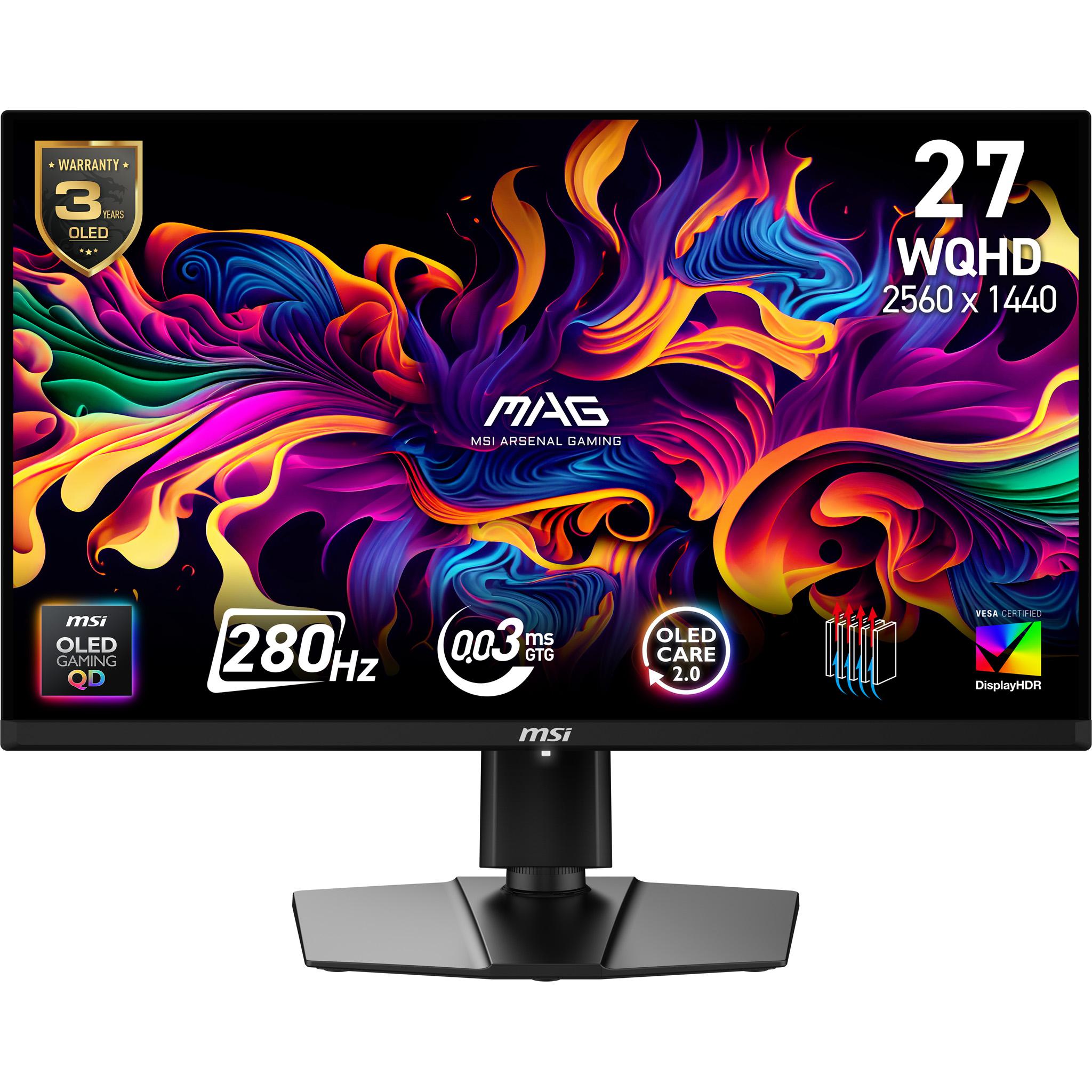 MSI MAG 271QP QD‑OLED X28 27" gaming-skærm - WQHD 280 Hz billede