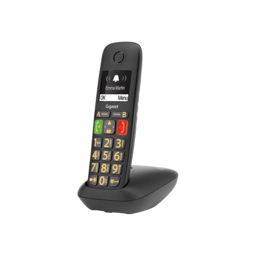 Gigaset E290 Duo trådløs fastnettelefon med opkalds-ID - sort (2 håndsæt)