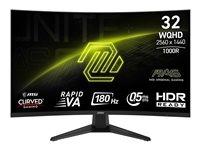 MSI MAG 325CQF 32" buet gaming-skærm - WQHD 180 Hz, Rapid VA, USB‑C billede