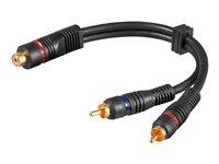 Goobay lydsplitter RCA hun til 2× RCA han - 20 cm, sort billede