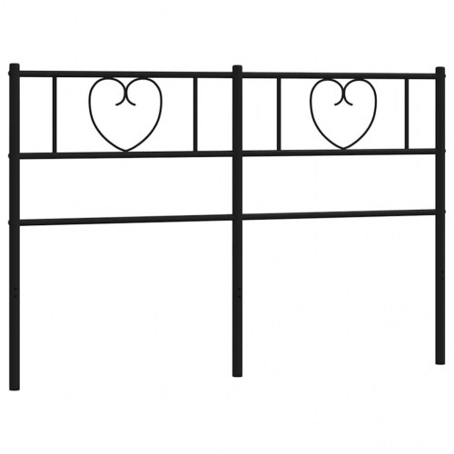 Sengegavl i metal 120 cm - sort