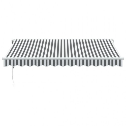 Markise med LED 350 × 250 cm - automatisk betjening, antracitgrå/hvid