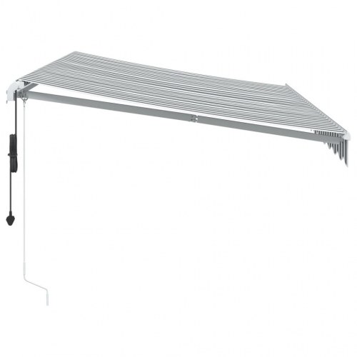 Markise med LED 350 × 250 cm - automatisk betjening, antracitgrå/hvid