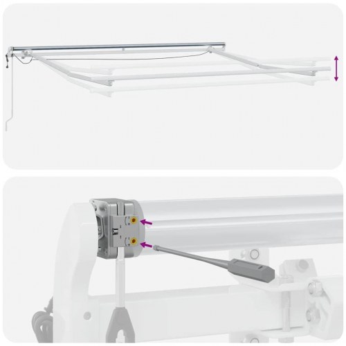 Markise med LED-lys 300 × 250 cm - automatisk betjening, brun