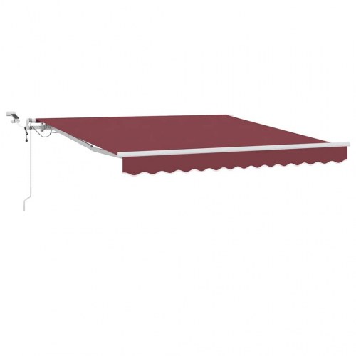 Markise med LED-lys 300×250 cm - automatisk betjening, bordeaux