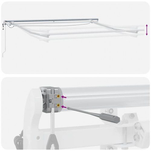 Markise med LED-lys 300×250 cm - automatisk betjening, bordeaux