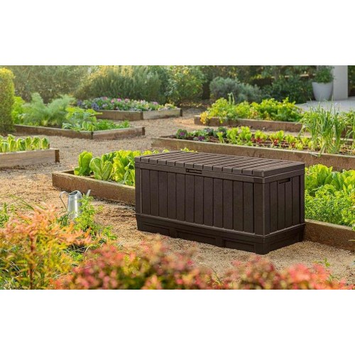 KETER Kentwood opbevaringsboks til haven 350 l – brun