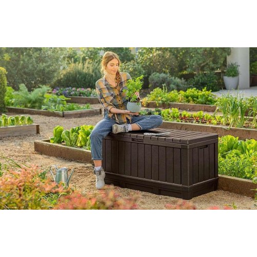 KETER Kentwood opbevaringsboks til haven 350 l – brun
