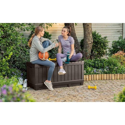 KETER Kentwood opbevaringsboks til haven 350 l – brun