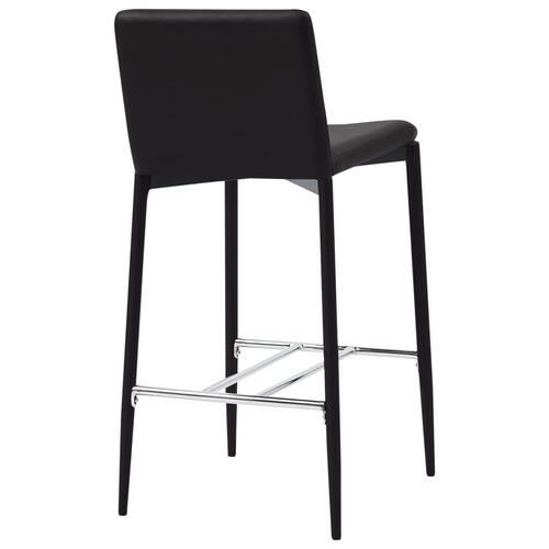 Barstole 4 stk. kunstlæder brun