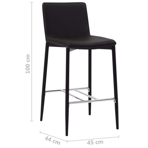 Barstole 4 stk. kunstlæder brun