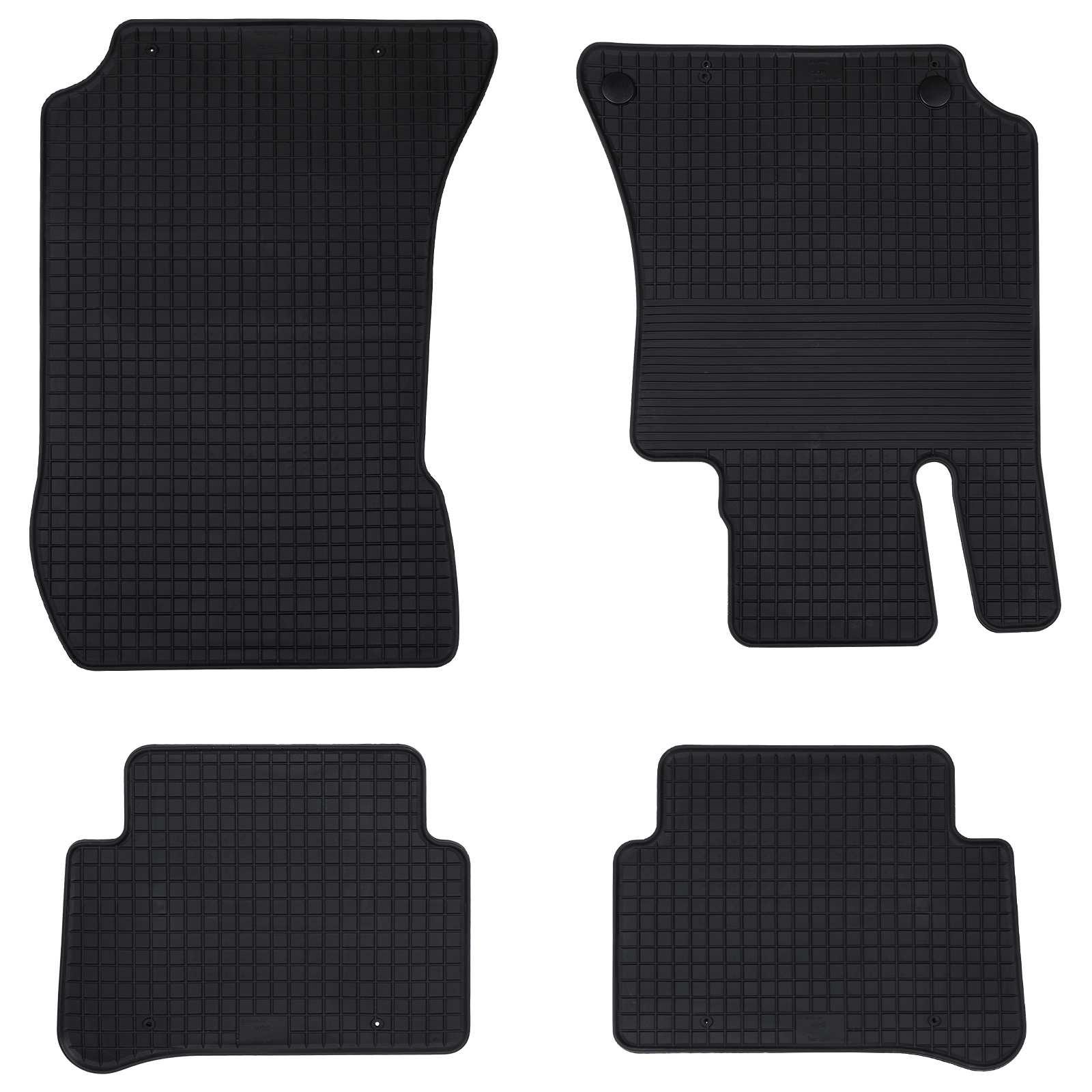 Bilmåtte 4 pcs Sort passer til MERCEDES E 2009-2016 Gummi