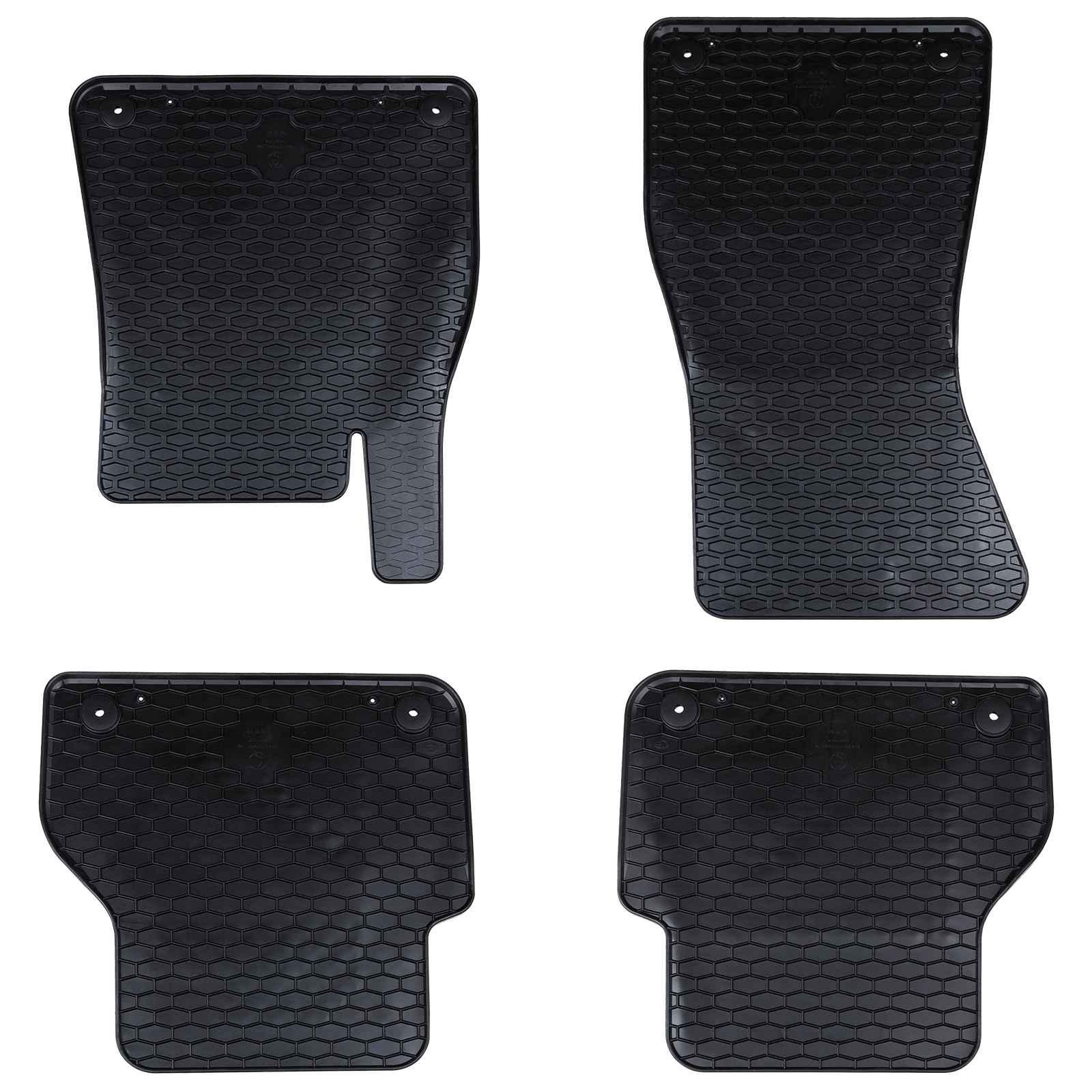 Bilmåtte 4 stk Sort passer til Audi A6 / A7 4D Aft. Gummi