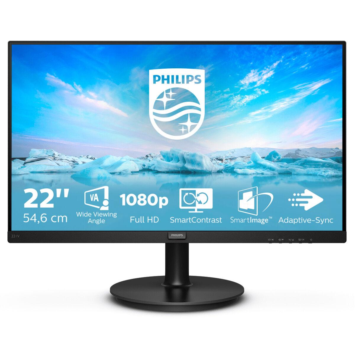 Philips 221V8 21,5" Full HD VA skærm - Sort