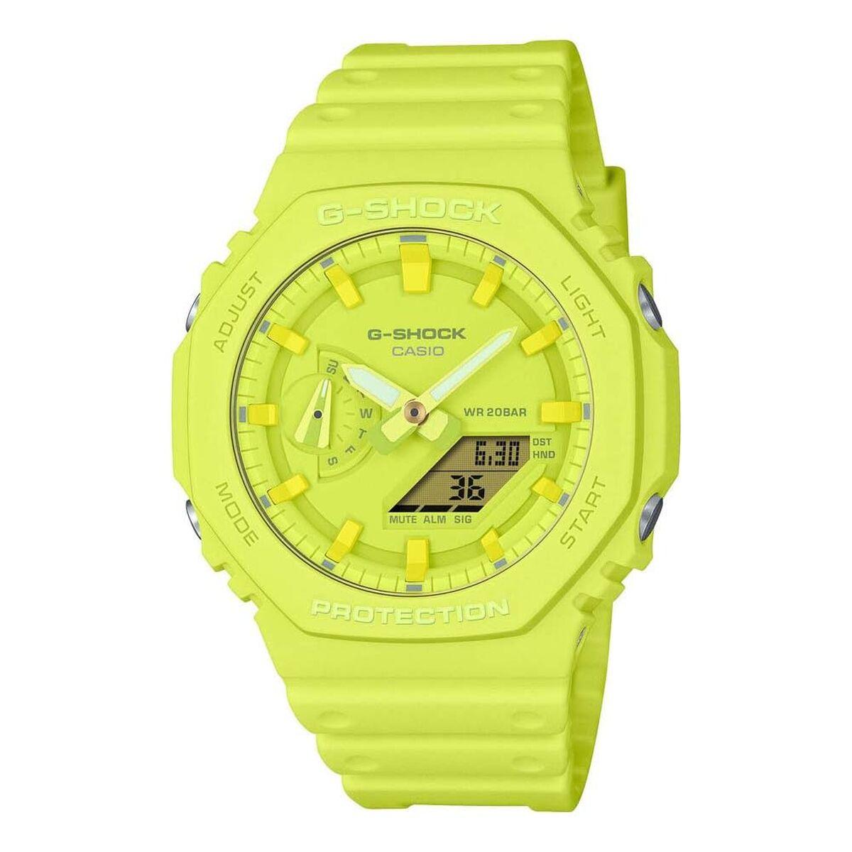 Casio G-Shock GA-2100 unisex armbåndsur - gul, 44,5 mm