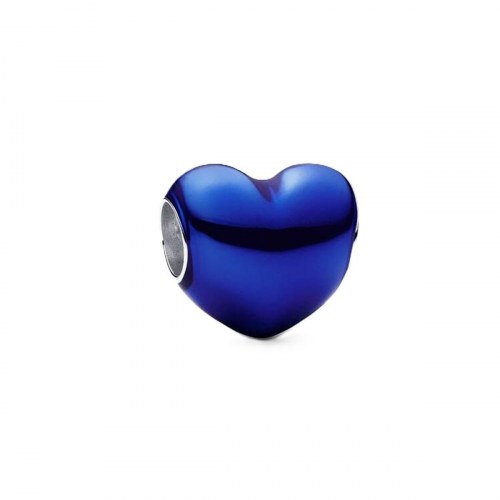 Pandora charm 793337C05 - blåt hjerte til armbånd