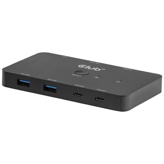 CLUB3D CSV-2512 KVM-switch – HDMI, USB-C, 4K, sort billede