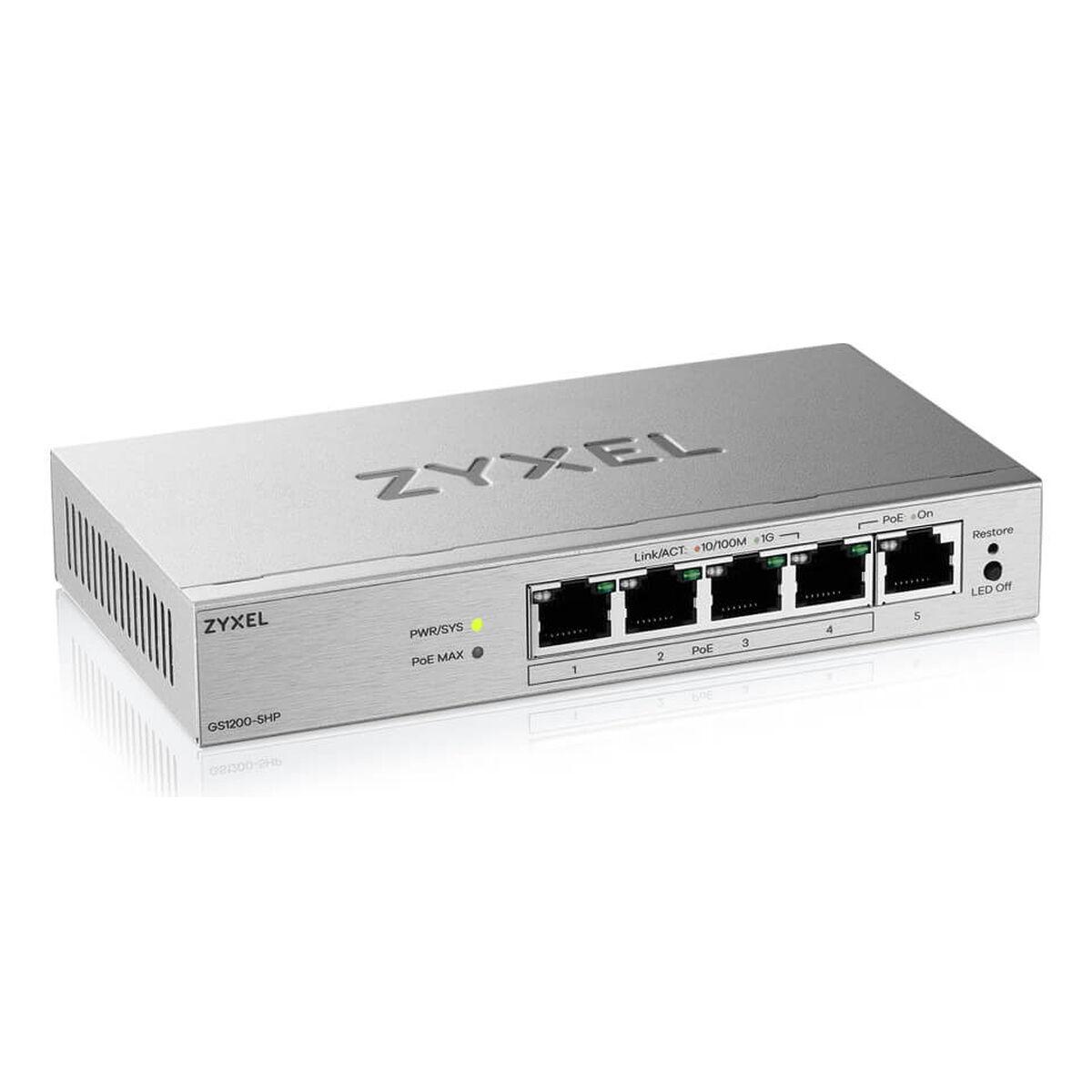 ZyXEL GS1200-5HP v3 - 5-port Gigabit PoE switch, grå