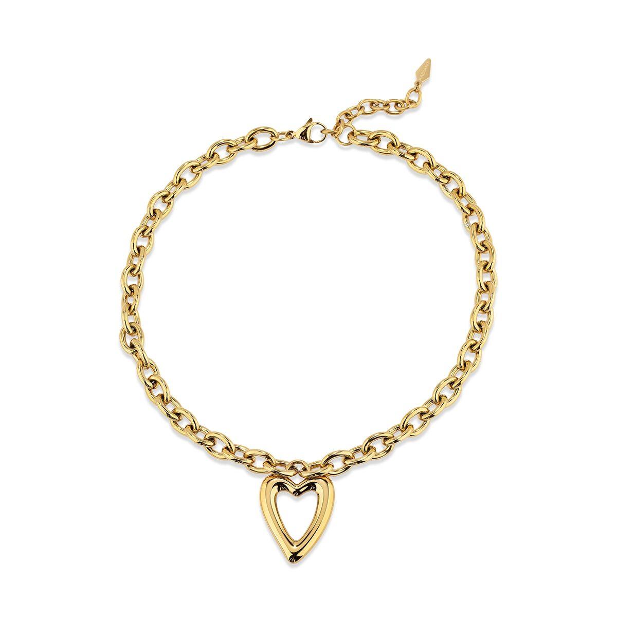 Radiant RY000323 armbånd til kvinder - gylden, elegant kæde med hjertevedhæng