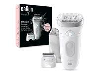 Braun Silk-épil 7 SE7-041 epilator – trådløs, sølv/hvid/grå