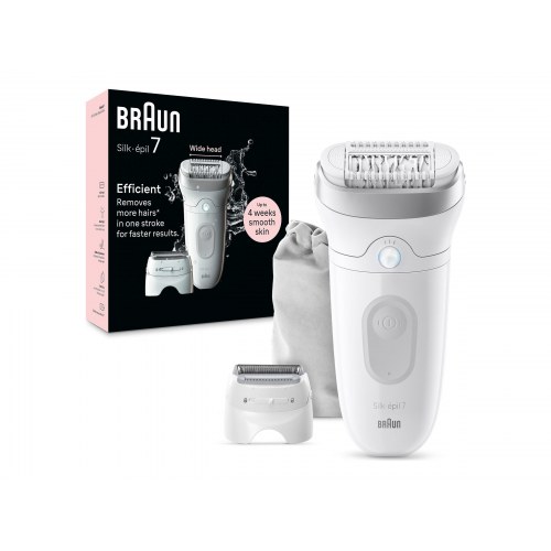 Braun Silk-épil 7 SE7-041 epilator – trådløs, sølv/hvid/grå