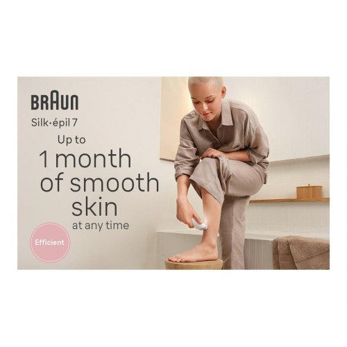 Braun Silk-épil 7 SE7-041 epilator – trådløs, sølv/hvid/grå