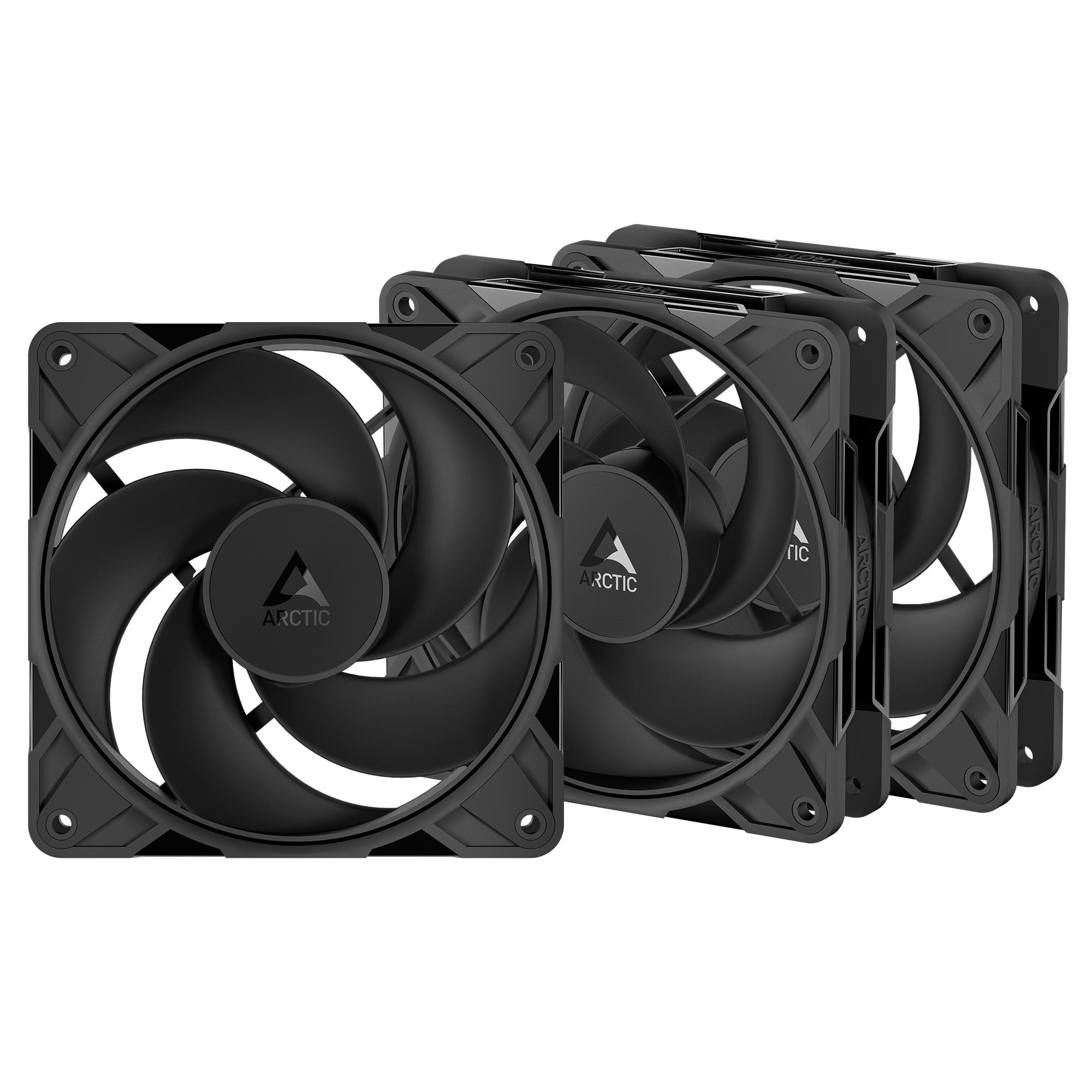 ARCTIC Freezer P14 Pro Reverse – 140 mm kabinetblæser, 3-pack (sort) billede