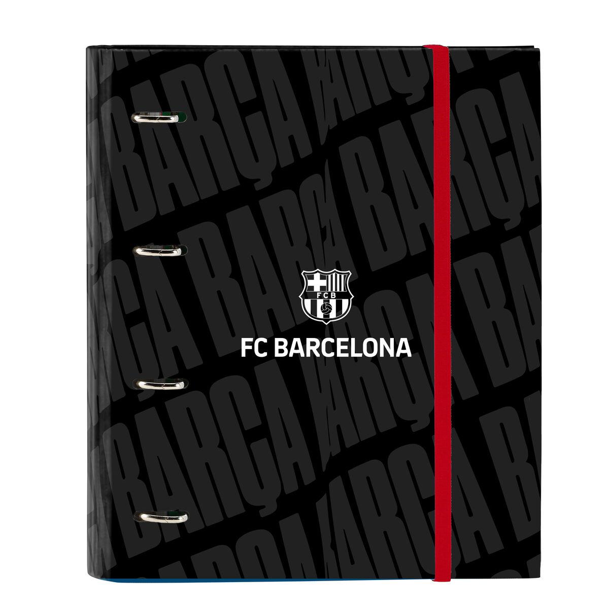 F.C. Barcelona ringbind - sort, 27 × 32 × 3,5 cm, 4 ringe