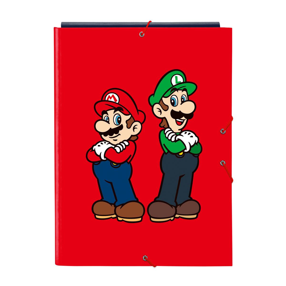 Super Mario ringbind - Mamma mia, rød/marineblå, A4 (26 × 33,5 × 2,5 cm)
