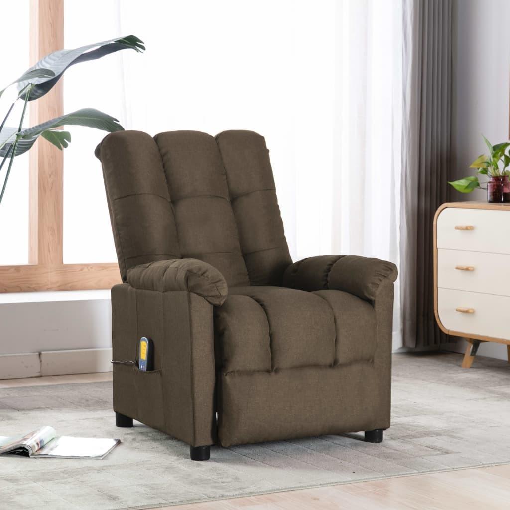 Massagestol stof brun