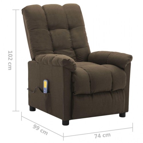 Massagestol stof brun