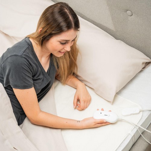 Blewarm elektrisk dobbelt-topmadras - hvid, 140 x 160 cm, 2 × 60 W (OUTLET A)