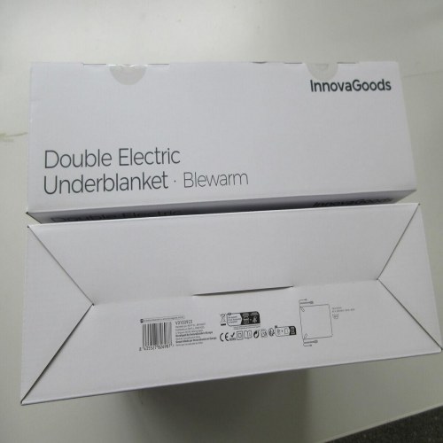 Blewarm elektrisk dobbelt-topmadras - hvid, 140 x 160 cm, 2 × 60 W (OUTLET A)