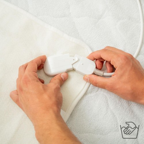 Blewarm elektrisk dobbelt-topmadras - hvid, 140 x 160 cm, 2 × 60 W (OUTLET A)