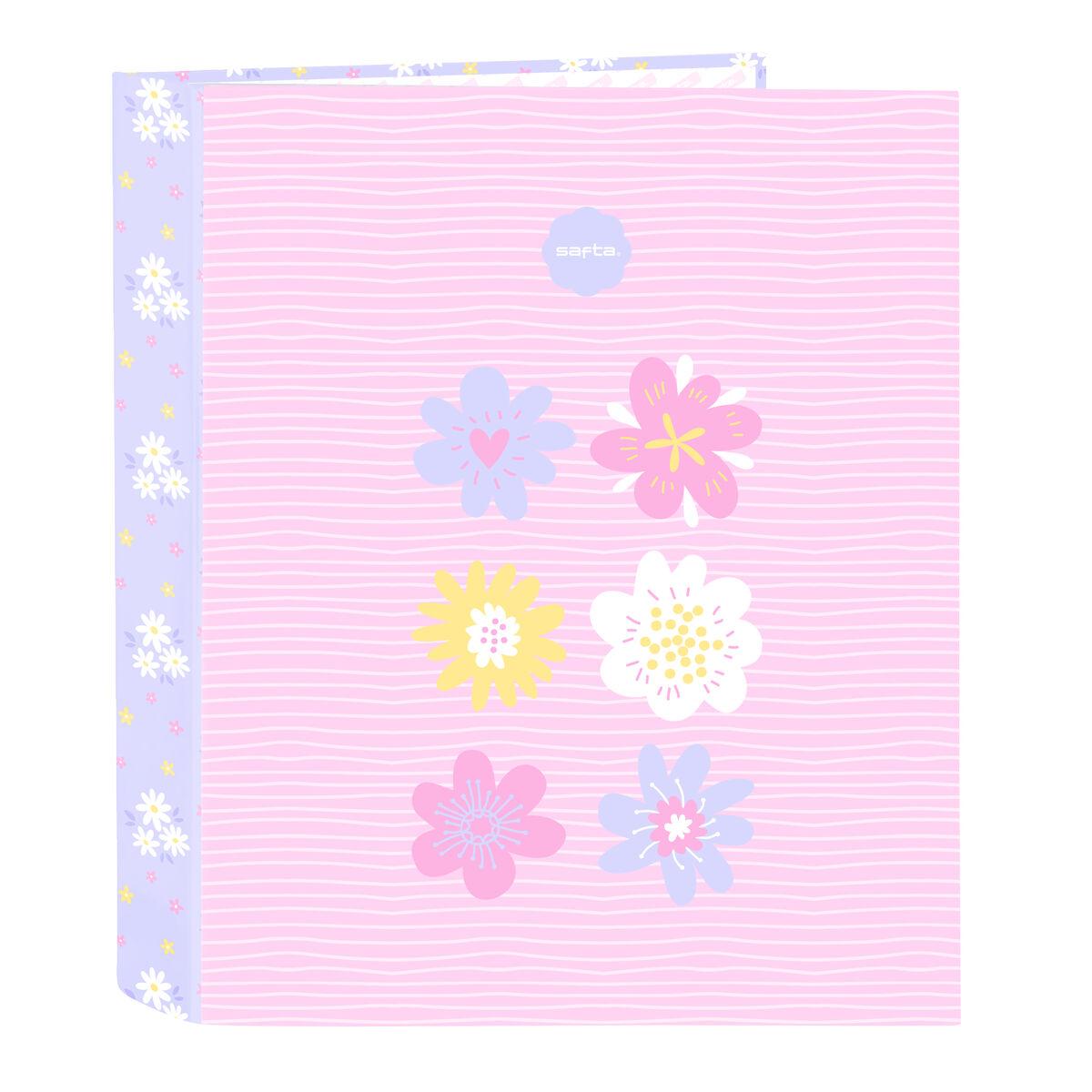 Safta Bouquet ringbind - A4, pink/syren, 4 ringe, 60 mm