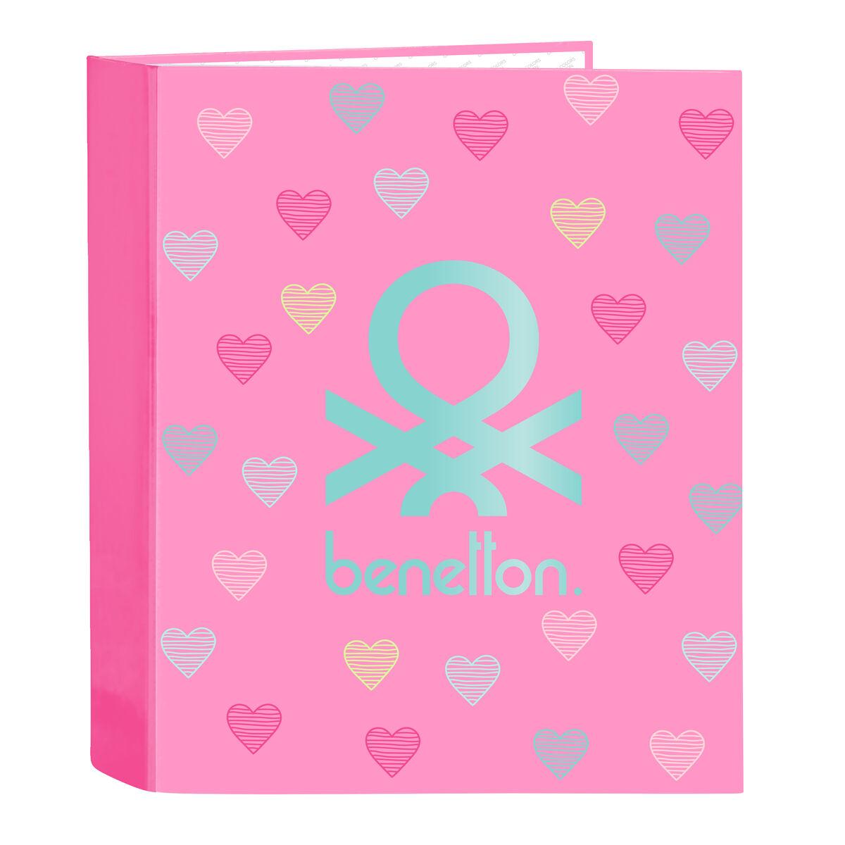 Benetton ringbind A4 - Heart Pink, 27 × 33 × 6 cm, 4 ringe