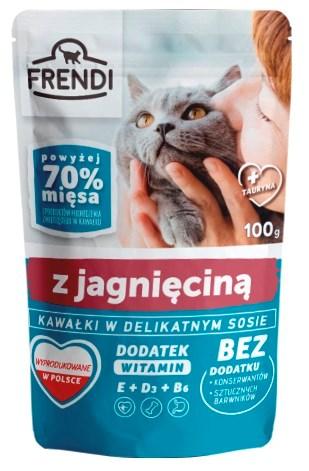 Frendi vådfoder til kat – stykker i lammesauce, 100 g