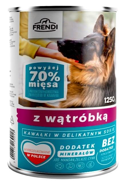 Frendi vådfoder til hund – med lever i delikat sauce, 1,25 kg