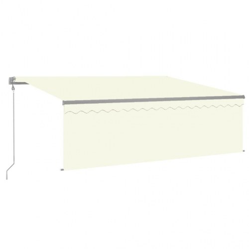Markise med rullegardin 4×3 m - automatisk betjening, cremefarvet