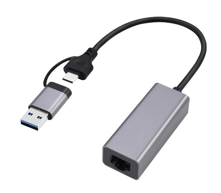 Gembird A-USB3AC-LAN2G-01 USB 2,5G netværksadapter - space grey billede