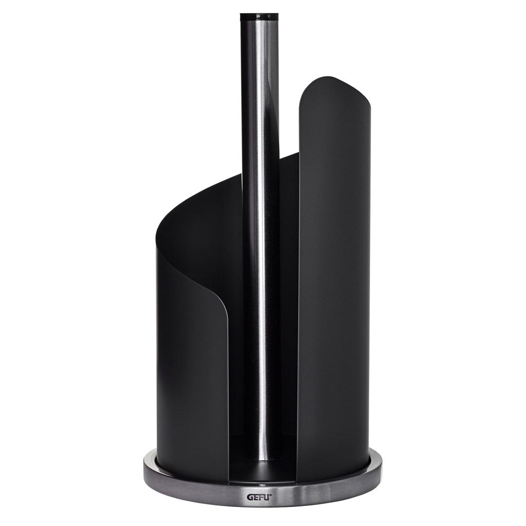 GEFU Curve køkkenrulleholder  sort, rustfrit stål